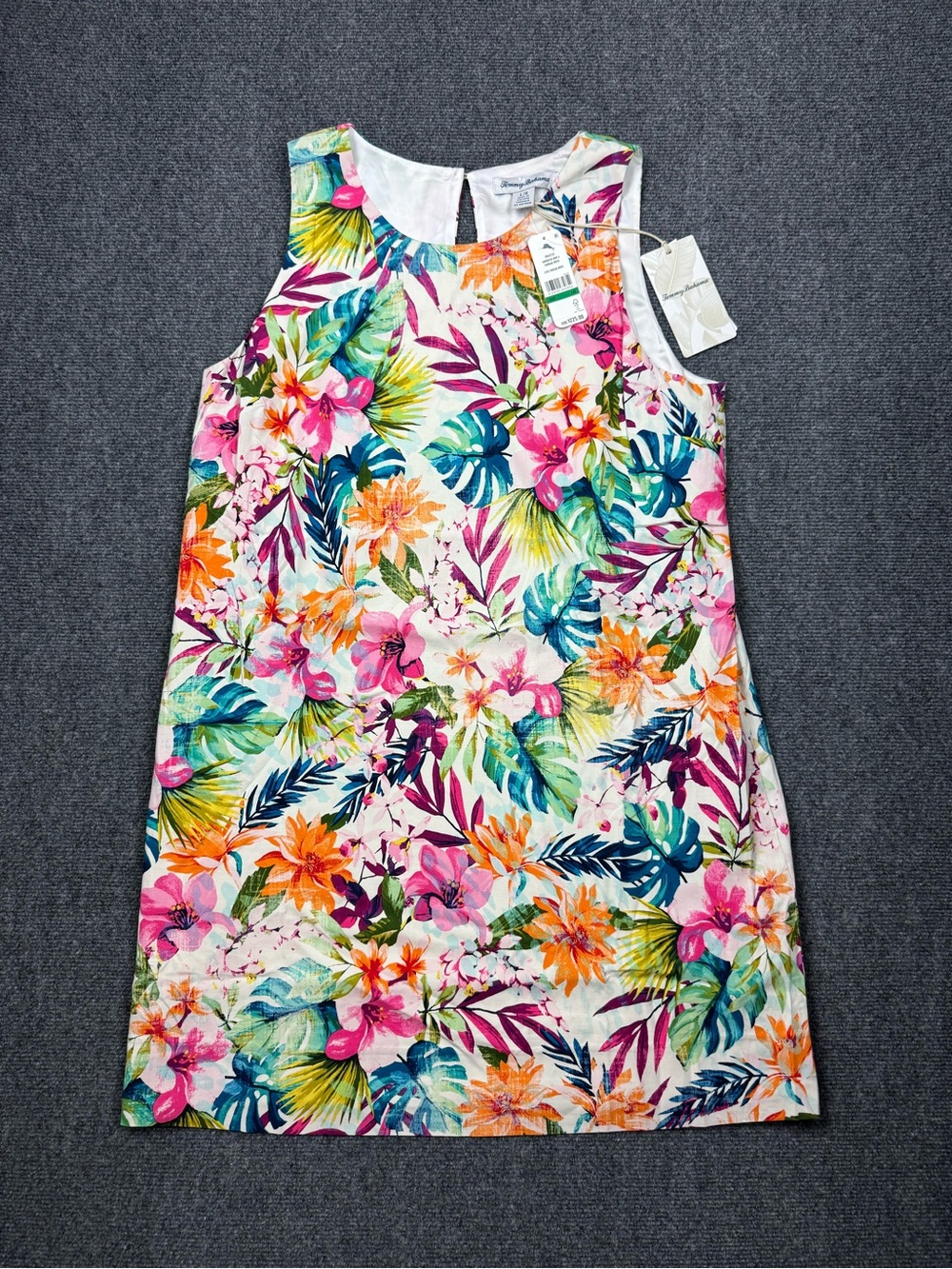 NEW Tommy Bahama Garden of Hope & Courage 100% Silk Dress Large Hawaiian Lined
